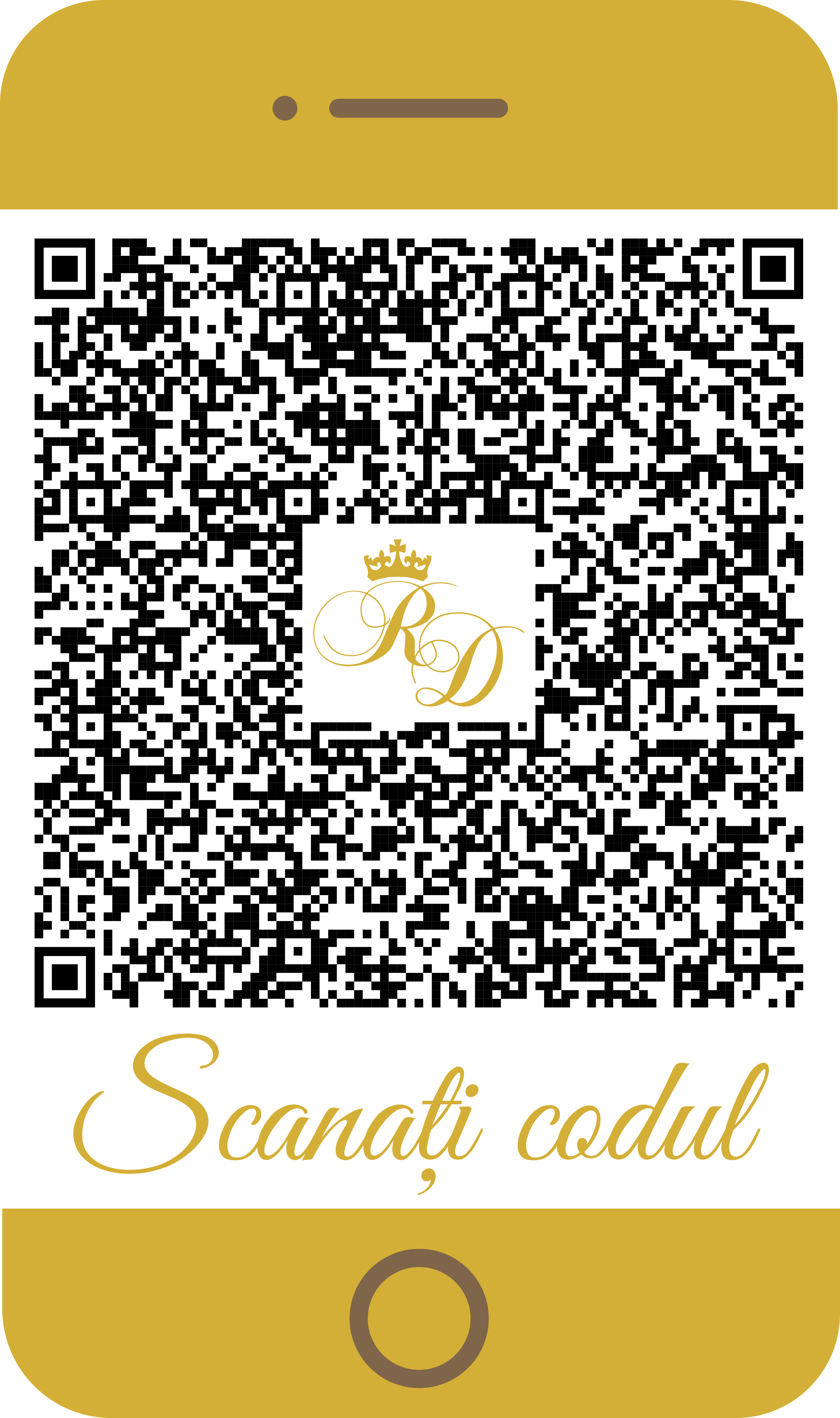 Cod QR Royal Diamond - adăugare Contact telefon mobil